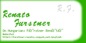 renato furstner business card